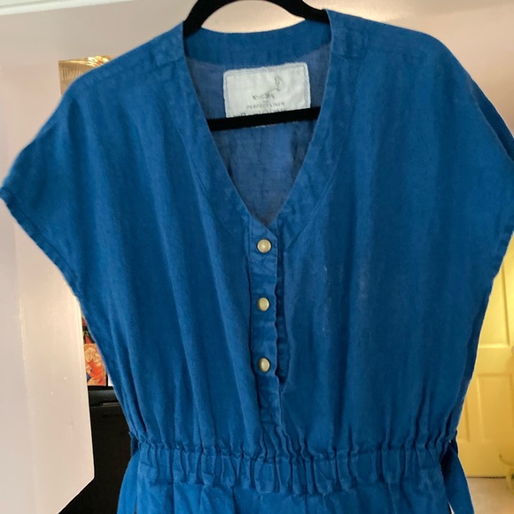 notPERFECTLINEN Bronze and Teal Midi Dresses - Picture 4 of 8